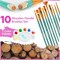 28-Color Acrylic Paint Set – 10 Brushes, Art Supplies for Canvas, Fabric, Ceramic, Wood, and Rock Painting.